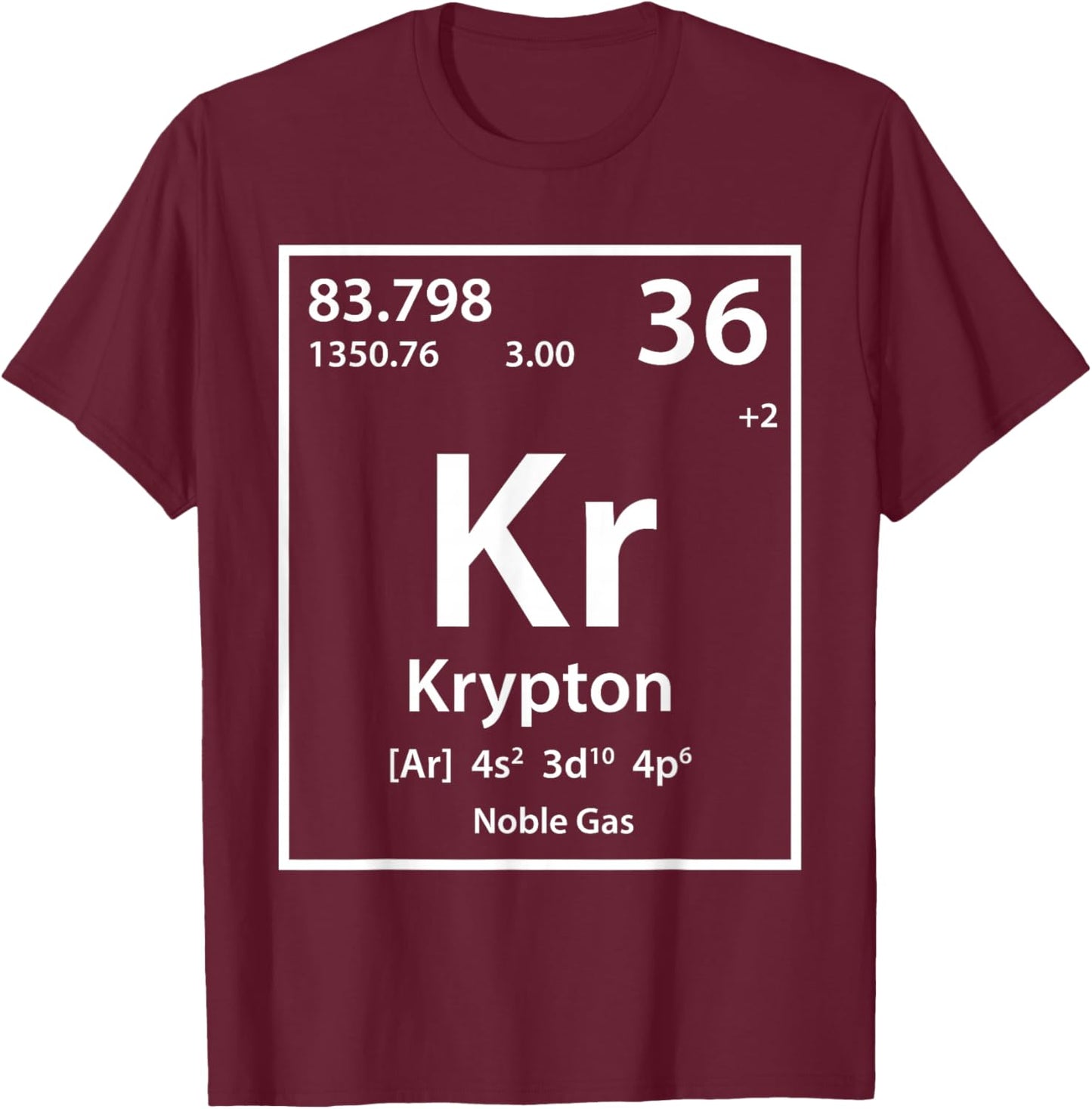 Krypton Element (white) T-Shirt - T-Shirt | Maroon