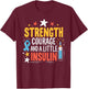 T1D Warrior Insulin Diabetic Type 1 Diabetes Awareness T-Shirt - T-Shirt | Maroon