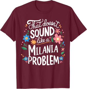 Milania Personalized Cute Girls Milania Name T-Shirt - T-Shirt | Maroon