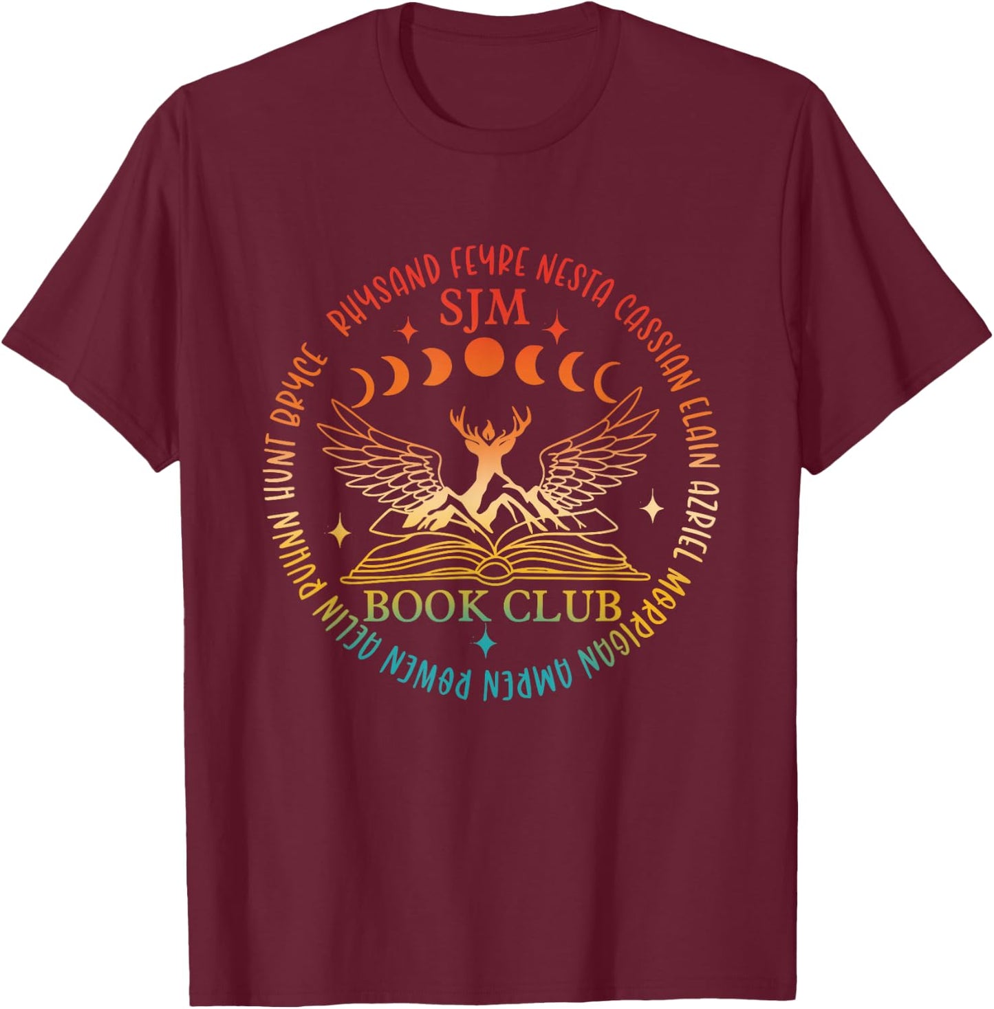 Rhysand Feyre Nesta Retro Funny T-Shirt - T-Shirt | Maroon