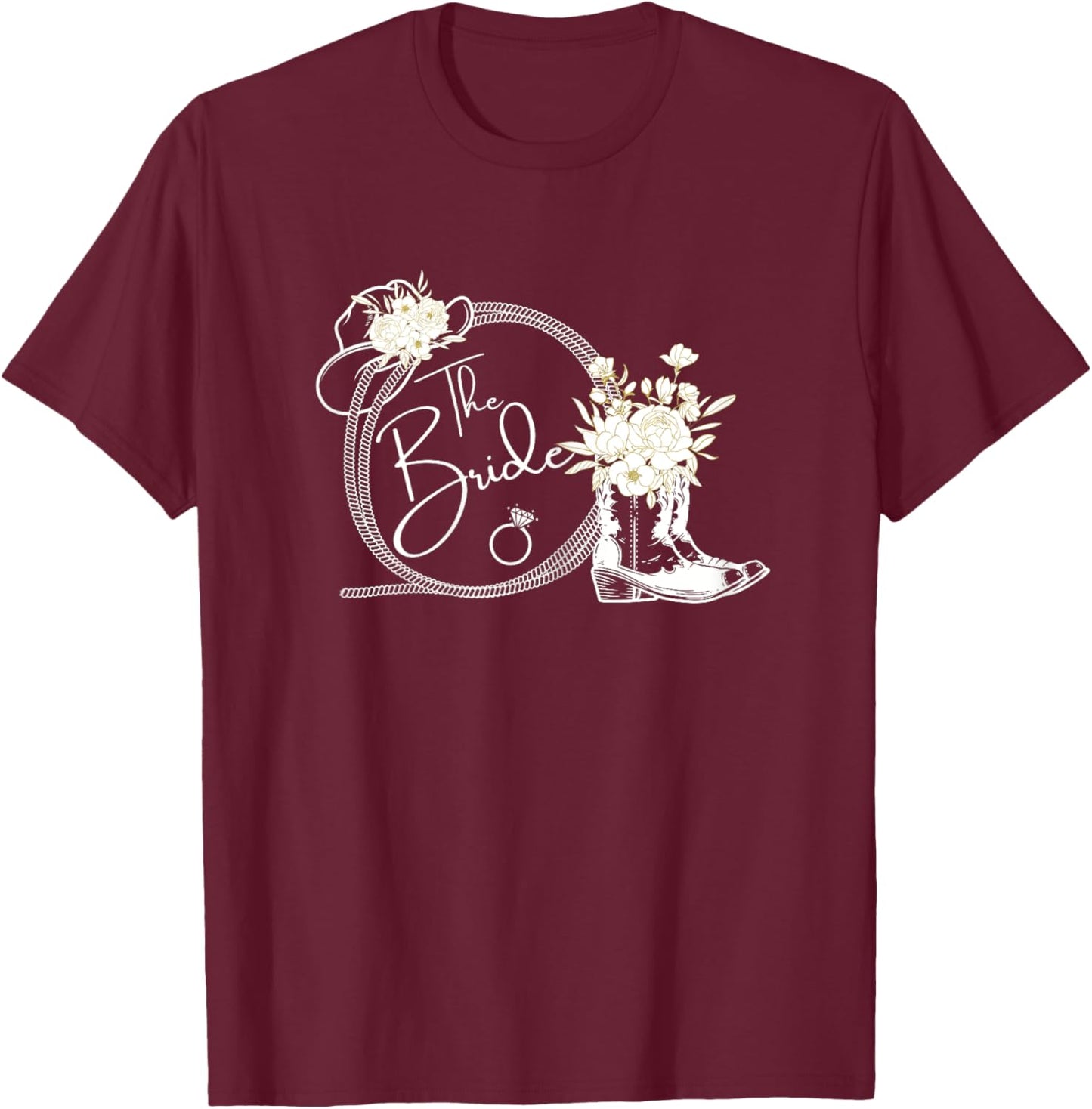 The Bride Tribe Bachelorette Nashville Country Coastal T-Shirt - T-Shirt | Maroon