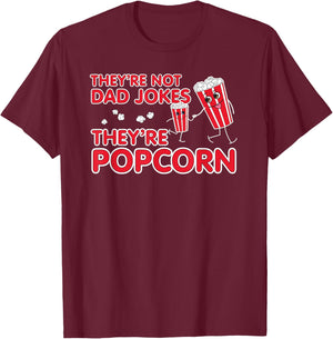 Groan-Worthy Dads Corny Jokes Funny Fathers Day Punny Pops T-Shirt - T-Shirt | Maroon