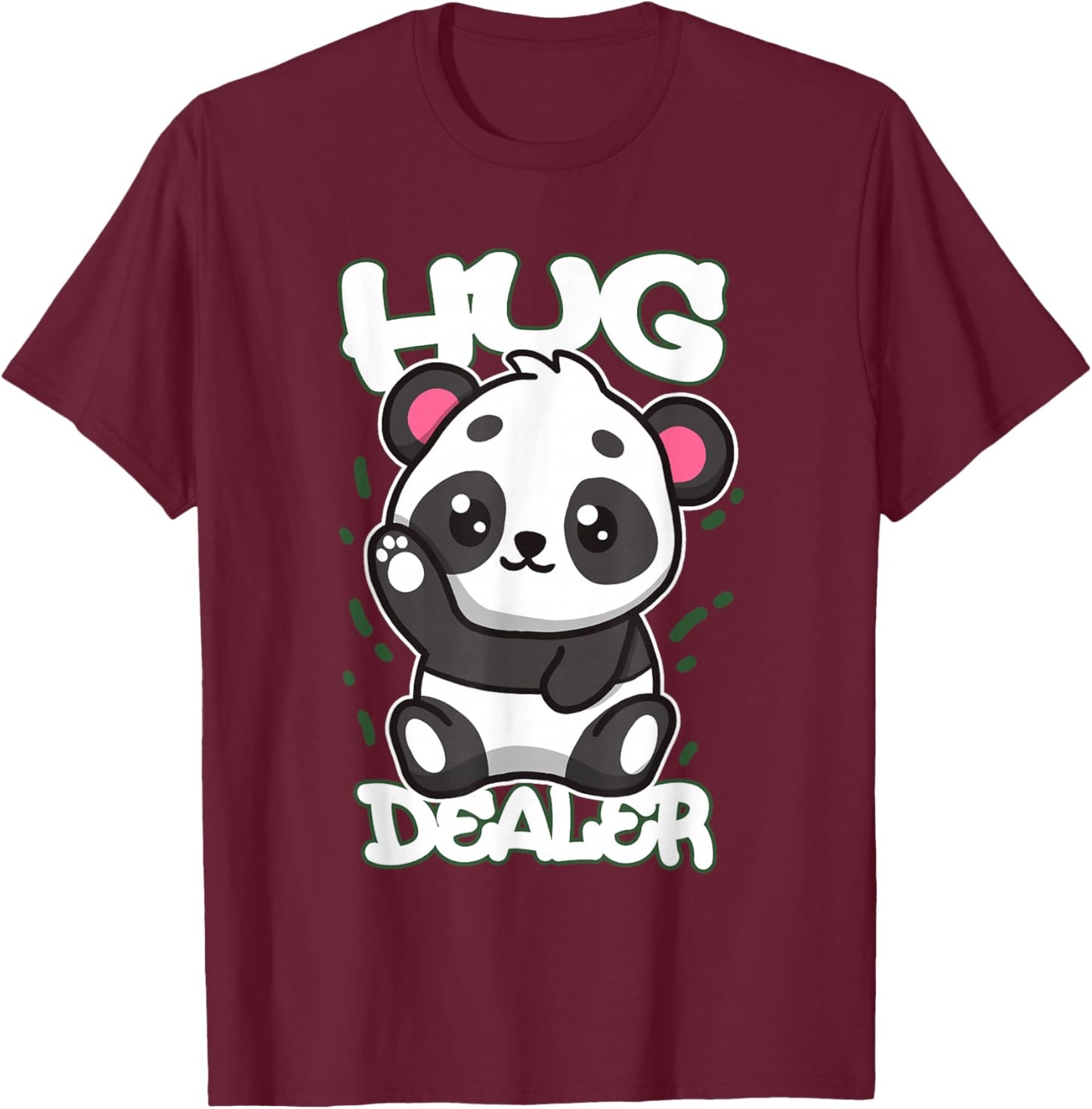 Hug Dealer Cute Panda Free Hugs Cuddly Panda T-Shirt - T-Shirt | Maroon
