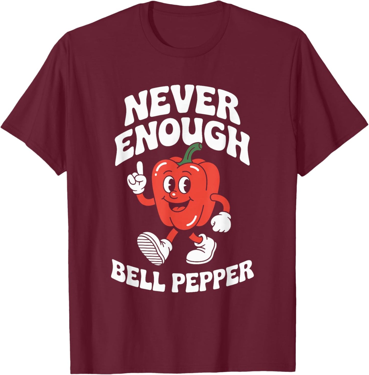 Funny Bell Pepper Retro T-Shirt - T-Shirt | Maroon