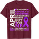April Wear Purple Ribbon Sjögren's Syndrome Awareness T-Shirt - T-Shirt | Maroon
