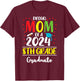 Funny Proud Mom of a Class of 2024 8th Grade Graduate T-Shirt - T-Shirt | Maroon