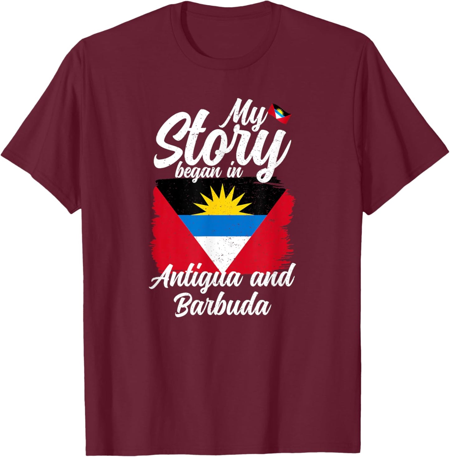 Antigua and Barbuda T-Shirt - T-Shirt | Maroon