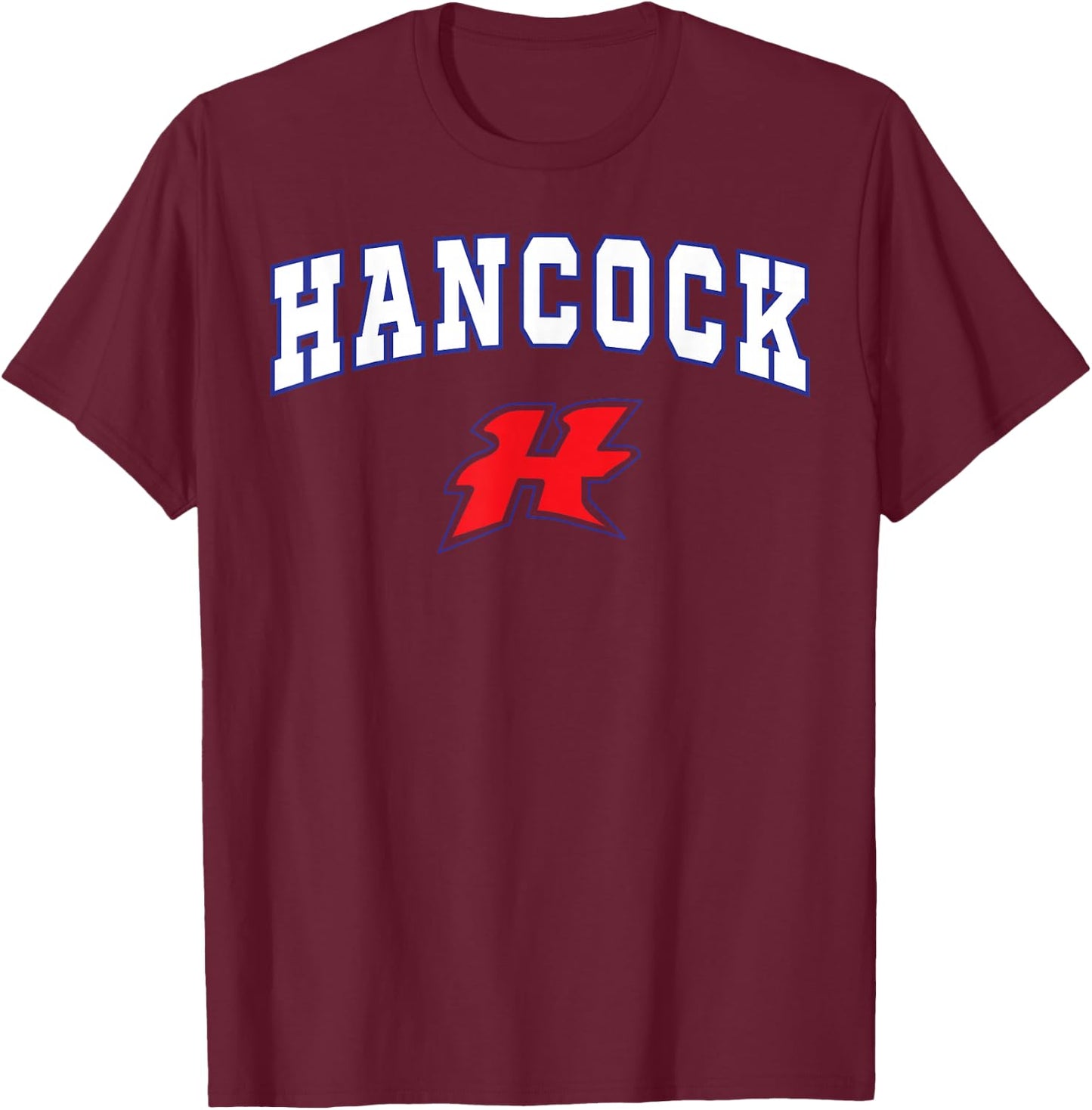 Hancock High School Hawks C2 T-Shirt - T-Shirt | Maroon