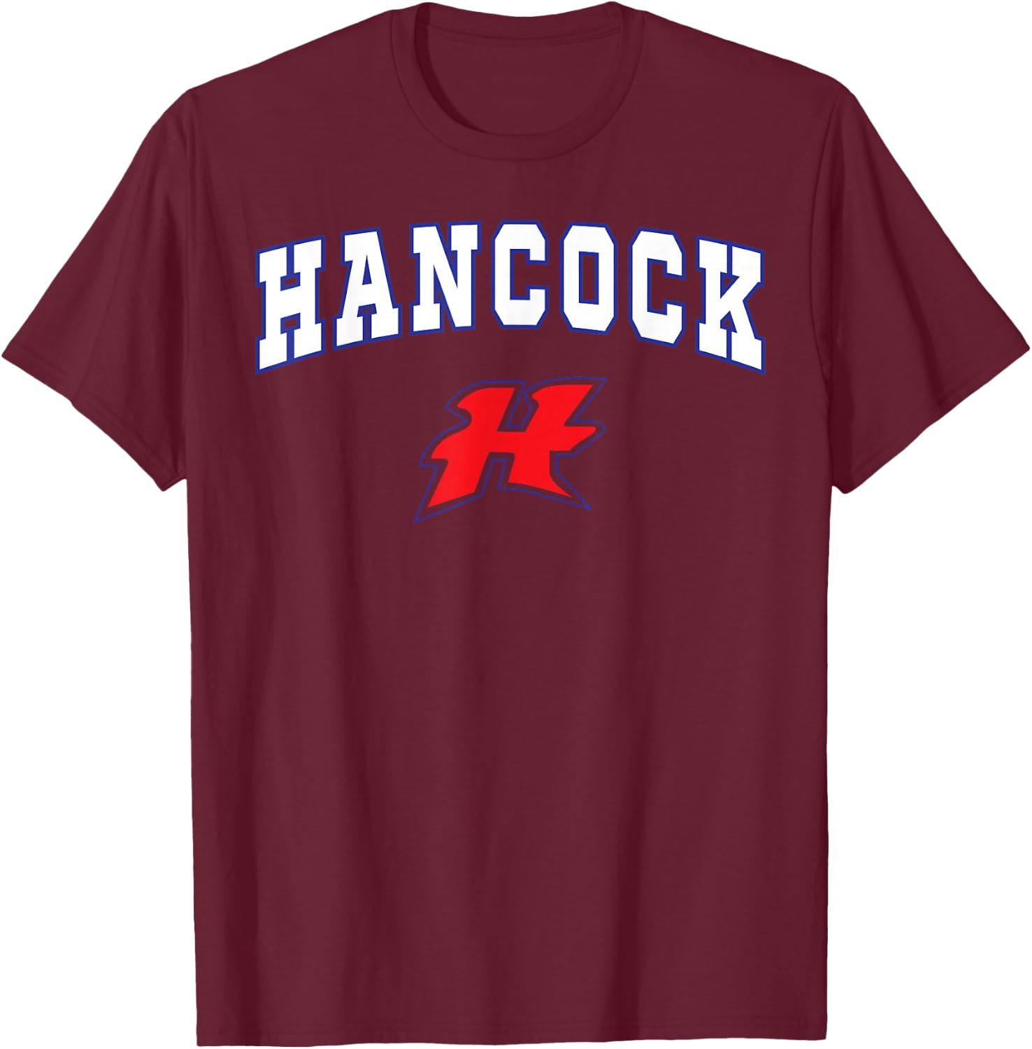 Hancock High School Hawks C2 T-Shirt - T-Shirt | Maroon