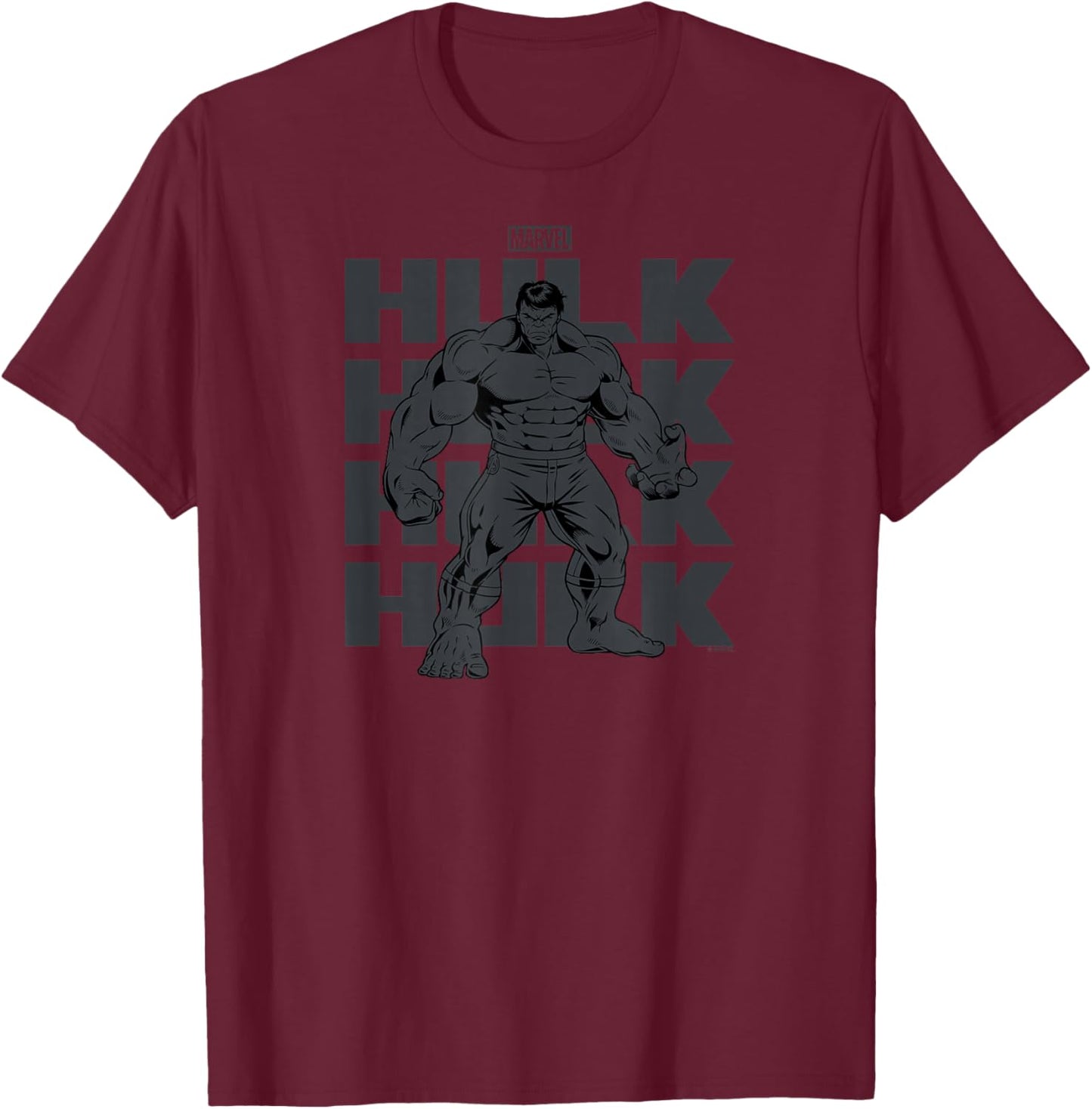 Hulk - Dark Monochrome T-Shirt - T-Shirt | Maroon