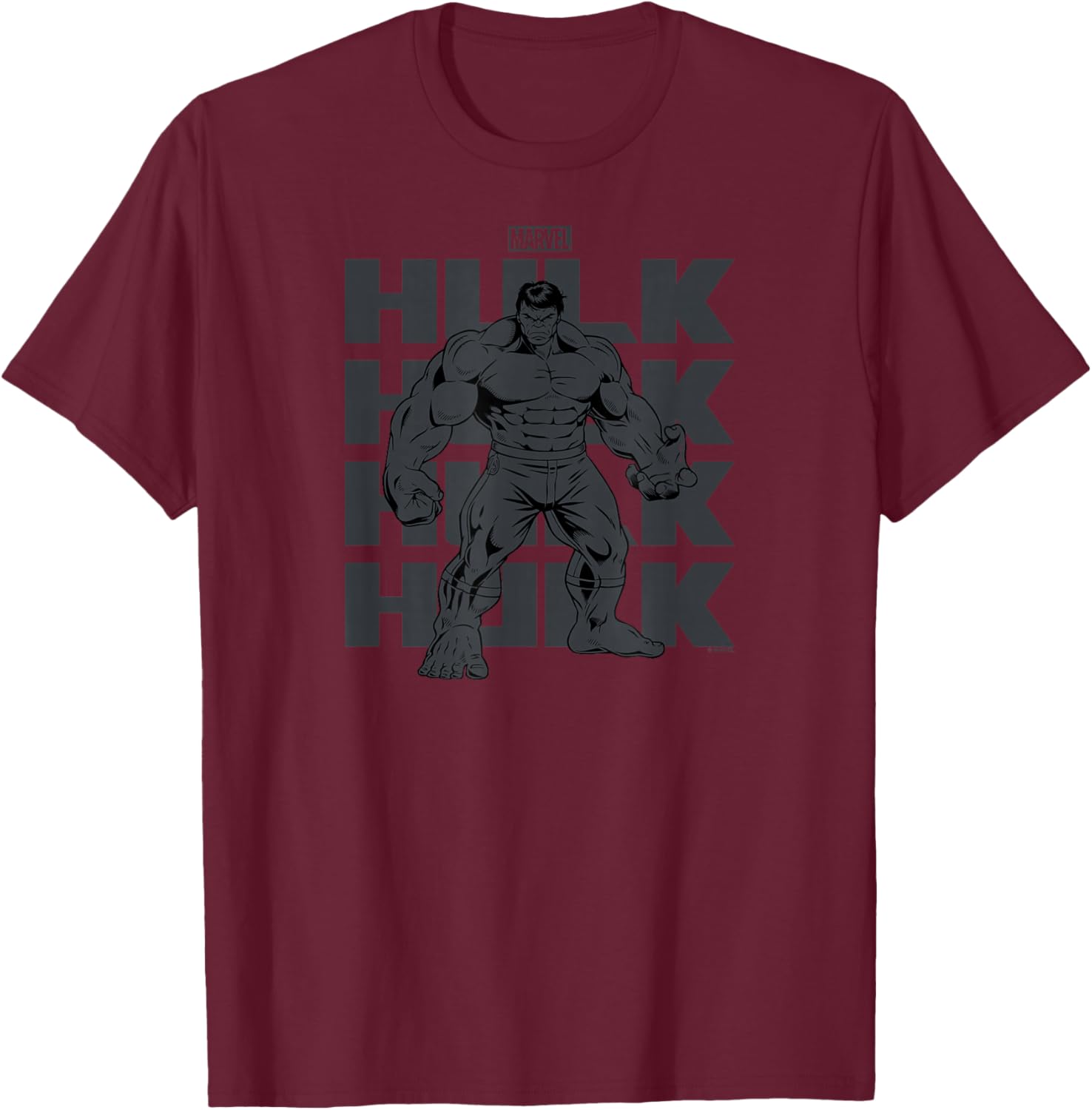 Hulk - Dark Monochrome T-Shirt - T-Shirt | Maroon