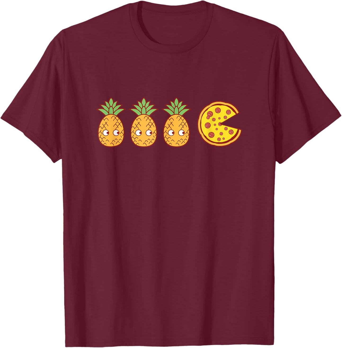 Funny Pineapple Pizza T-Shirt - T-Shirt | Maroon