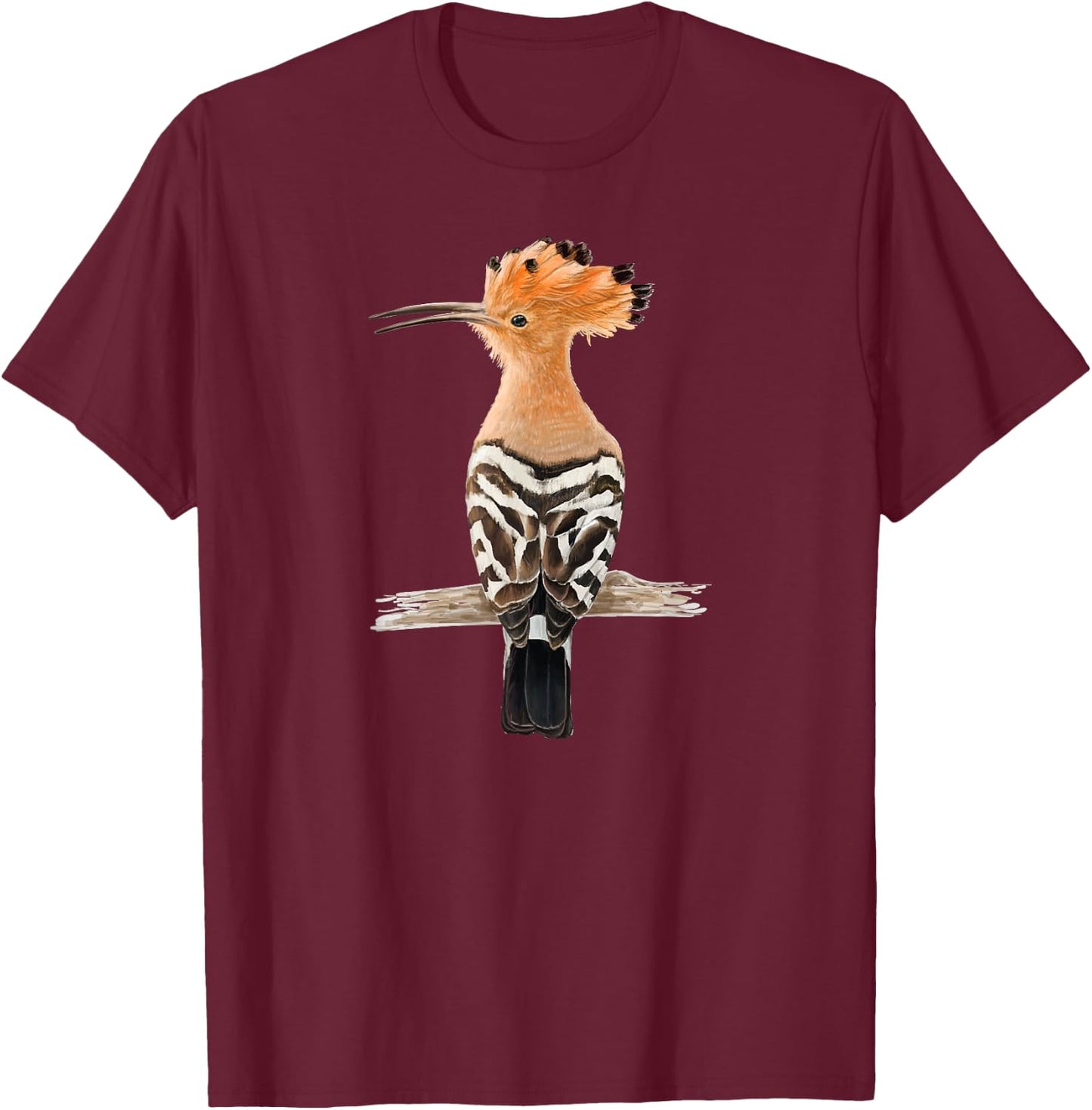 Hoopoe Bird T-Shirt - T-Shirt | Maroon