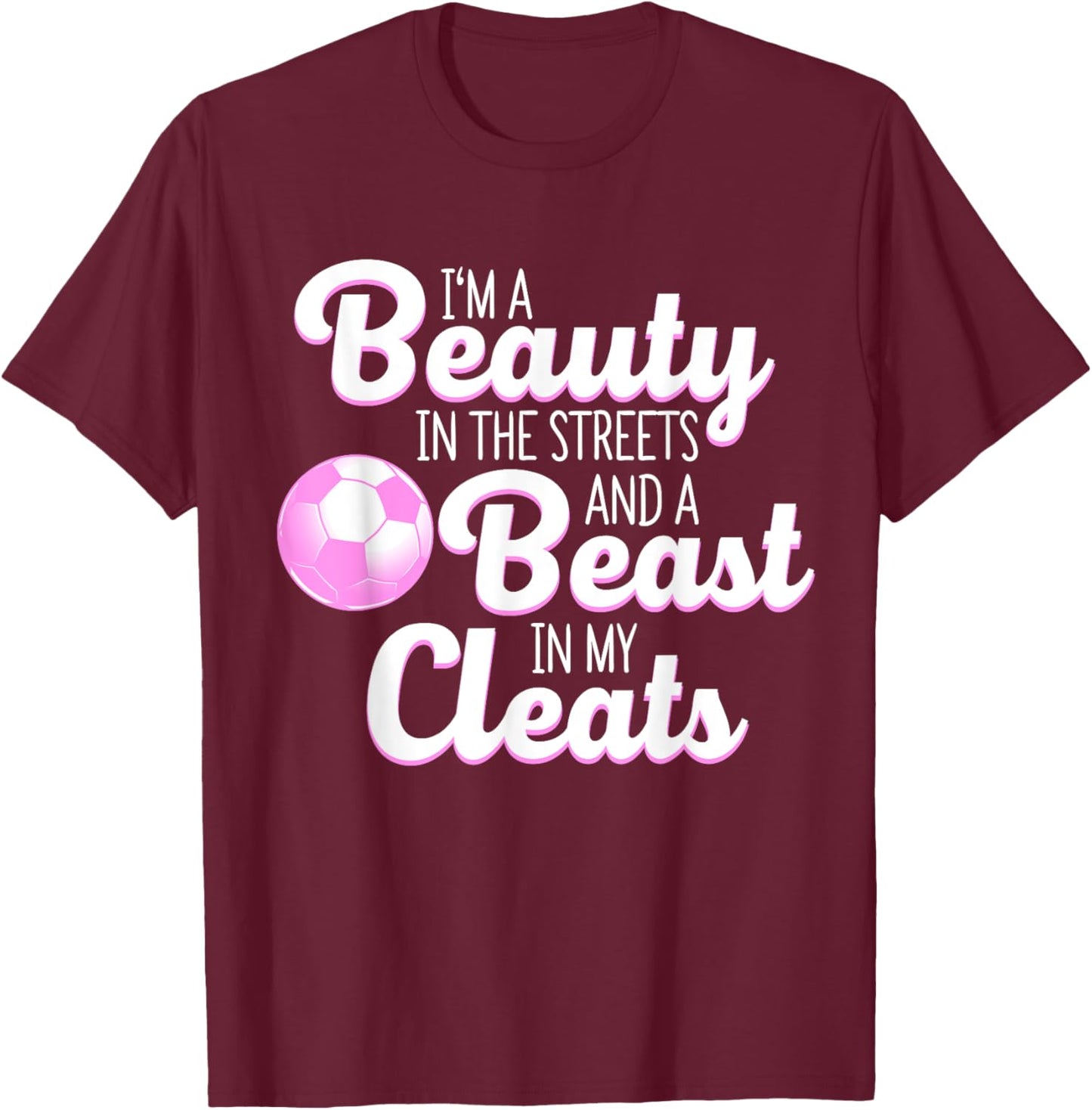 Funny Soccer Art Women's Soccer Player Lover T-Shirt - T-Shirt | Maroon