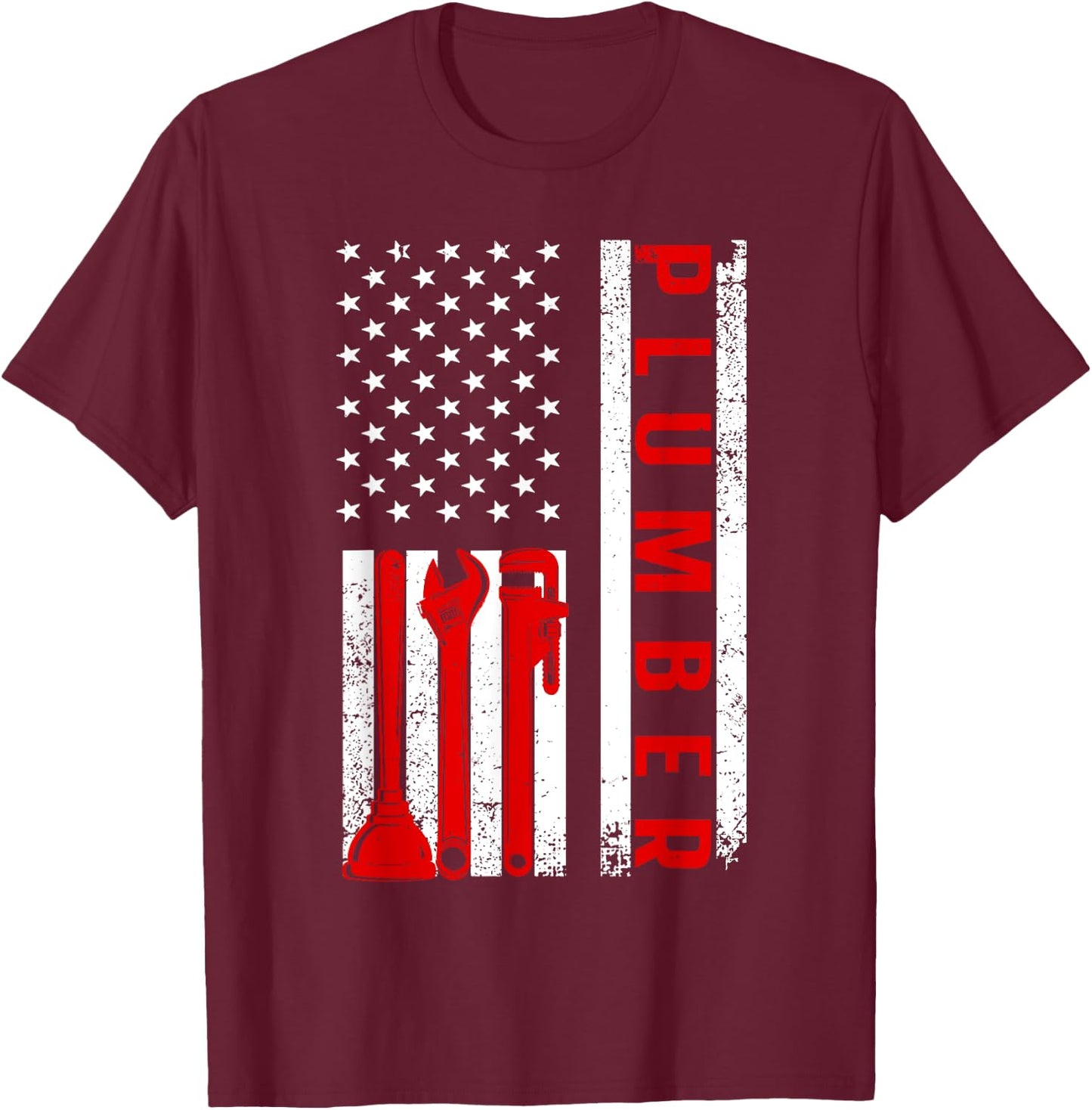 Funny Plumbing Design Women Master Plumber Handyman , Black T-Shirt - T-Shirt | Maroon