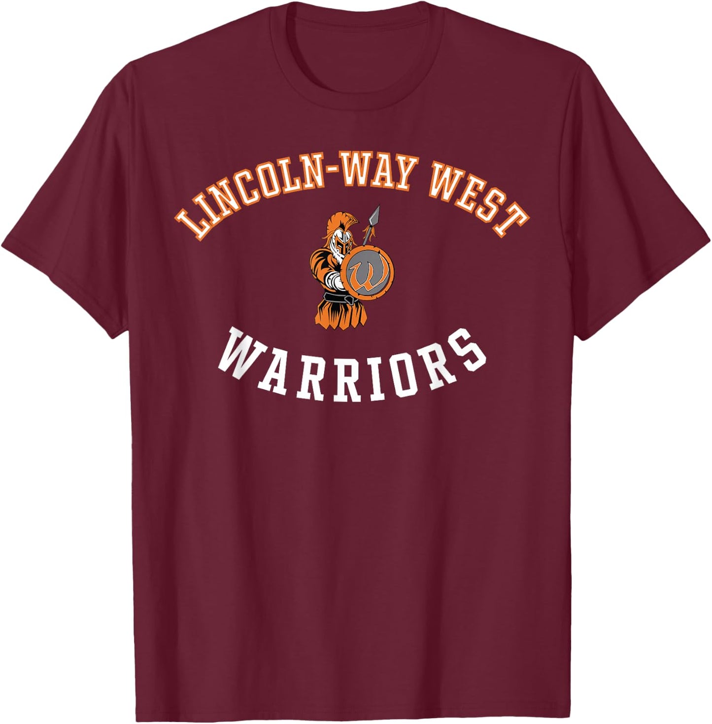 Lincoln-Way West High School Warriors C8 T-Shirt - T-Shirt | Maroon
