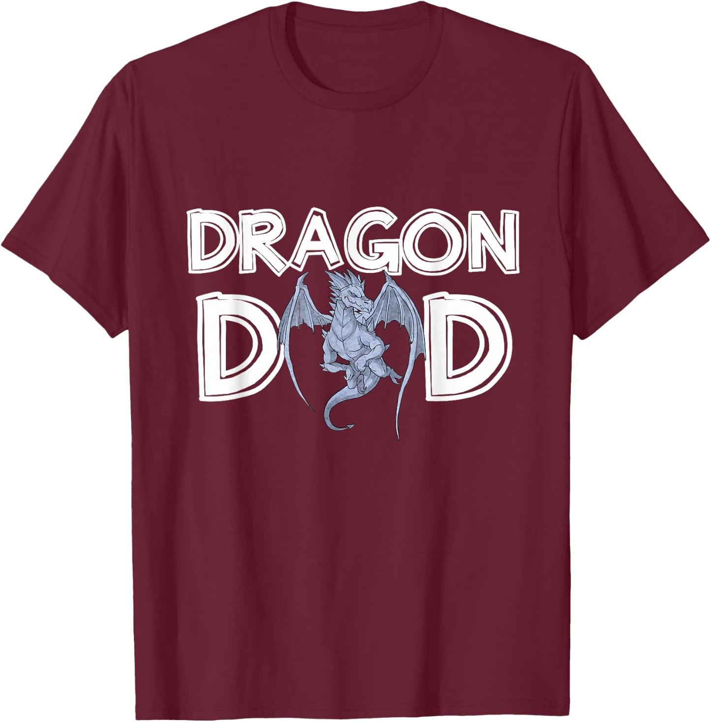 Dragon Dad Daddy Father's Day Gift Dragon T-Shirt - T-Shirt | Maroon
