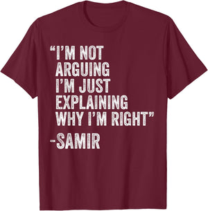 Samir Quote Funny Birthday Custom Name Idea Engineer T-Shirt - T-Shirt | Maroon