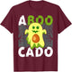 ABooCado Shirt Cute Avocado Halloween Shirt Avocado T-Shirt - T-Shirt | Maroon