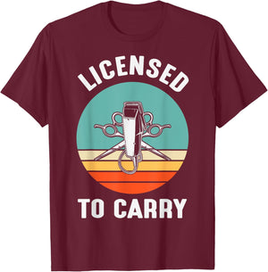 Barber Designs Dad Funny Hairdressing Hair Stylists T-Shirt - T-Shirt | Maroon