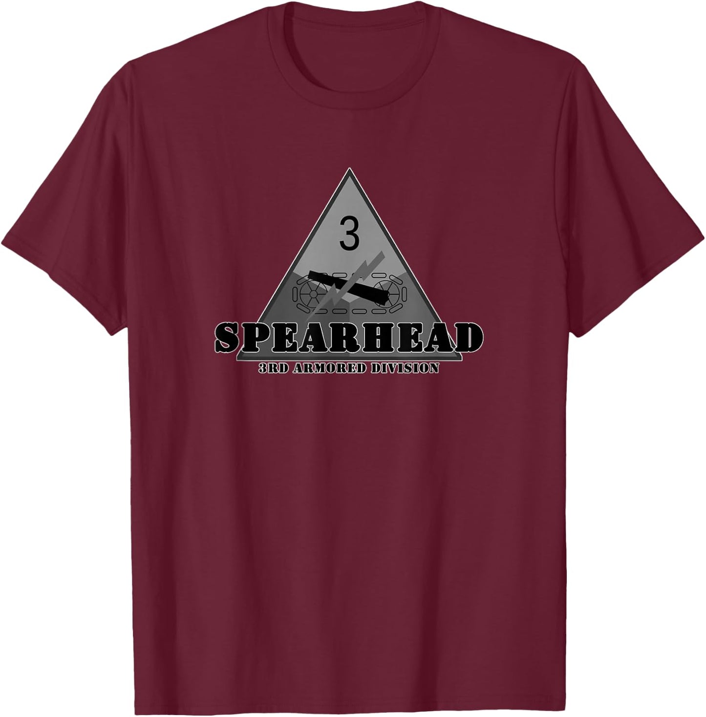 3rd Armored Division Emblem with Motto Army Veteran Gift T-Shirt - T-Shirt | Maroon