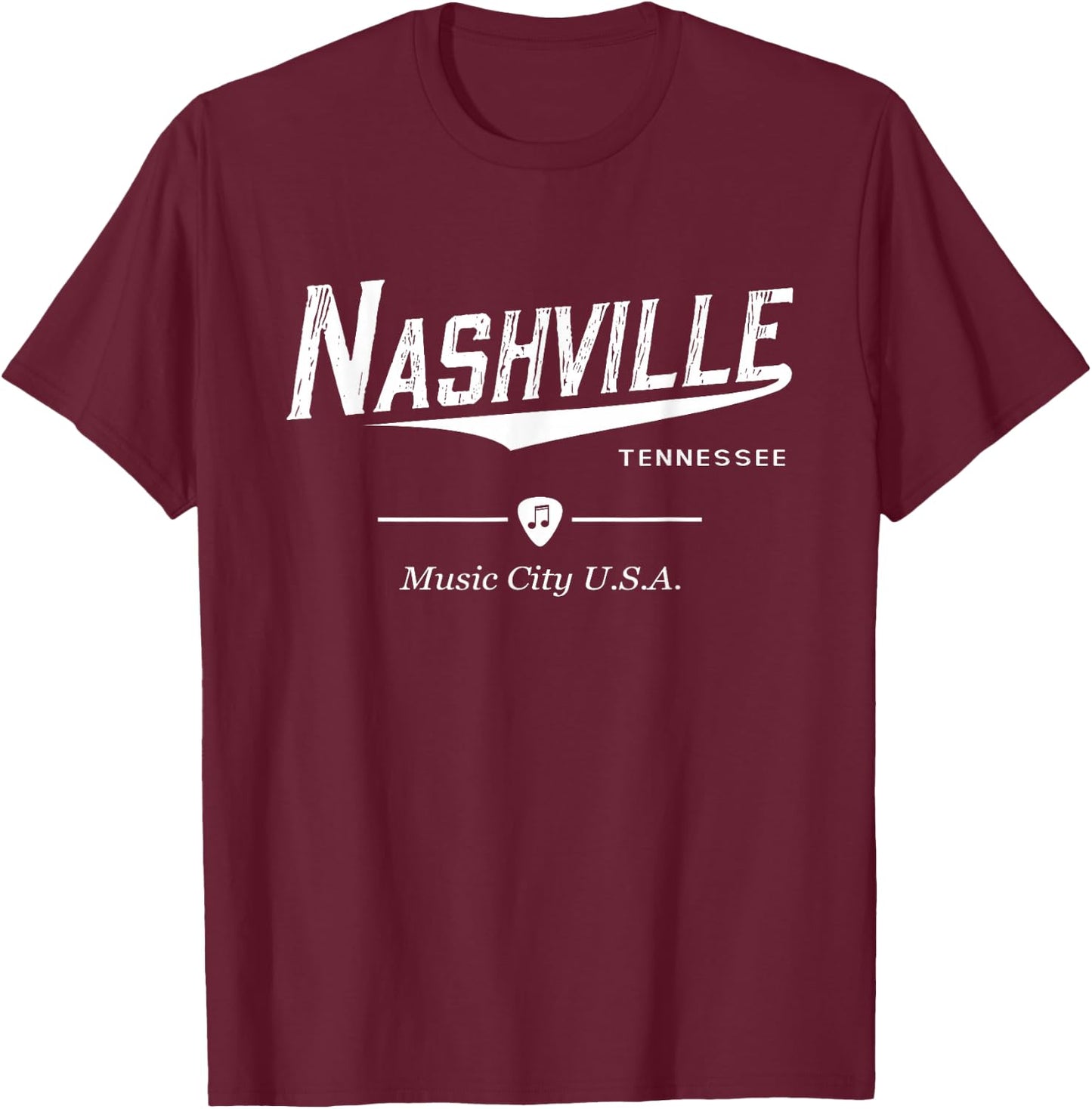Nashville Tennessee TN Gifts Women Men Kids Souvenirs T-Shirt - T-Shirt | Maroon