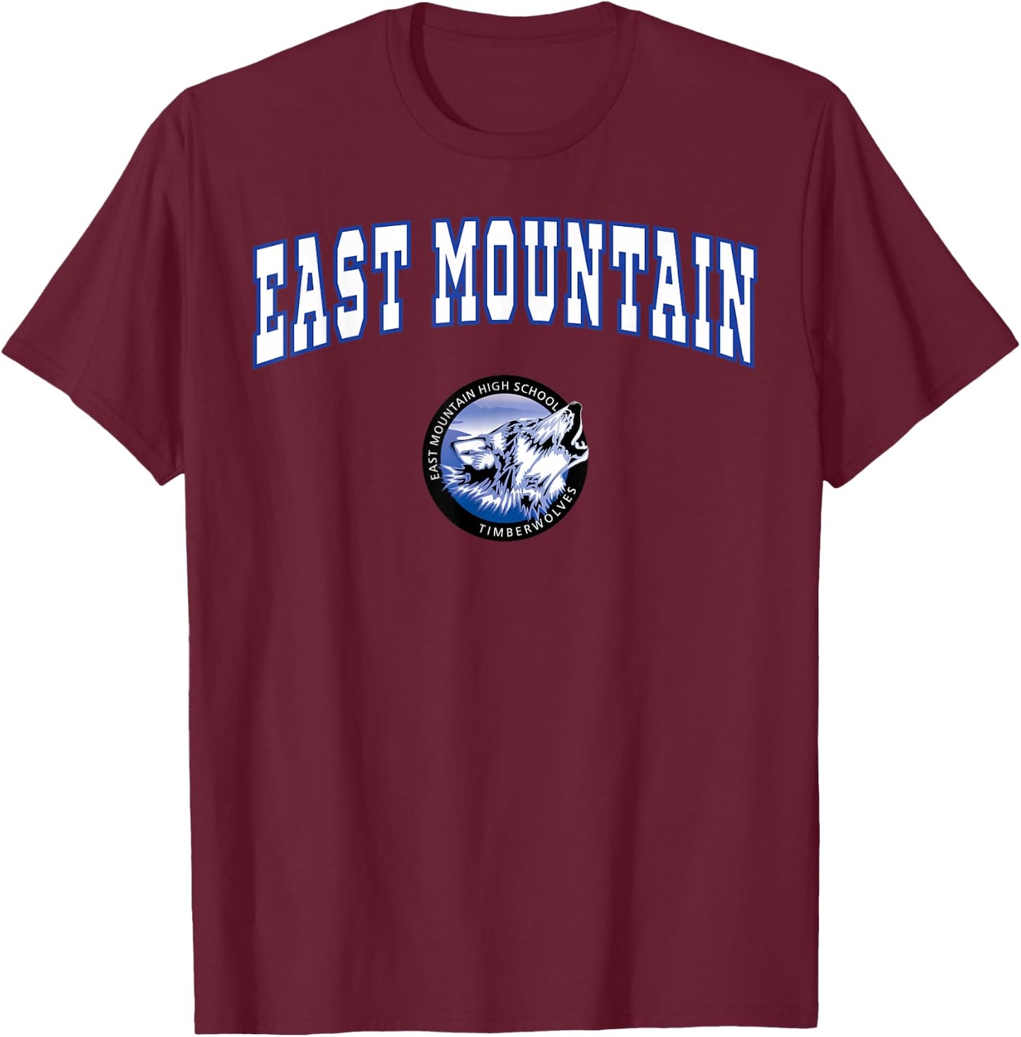 East Mountain High School Timberwolves C2 T-Shirt - T-Shirt | Maroon