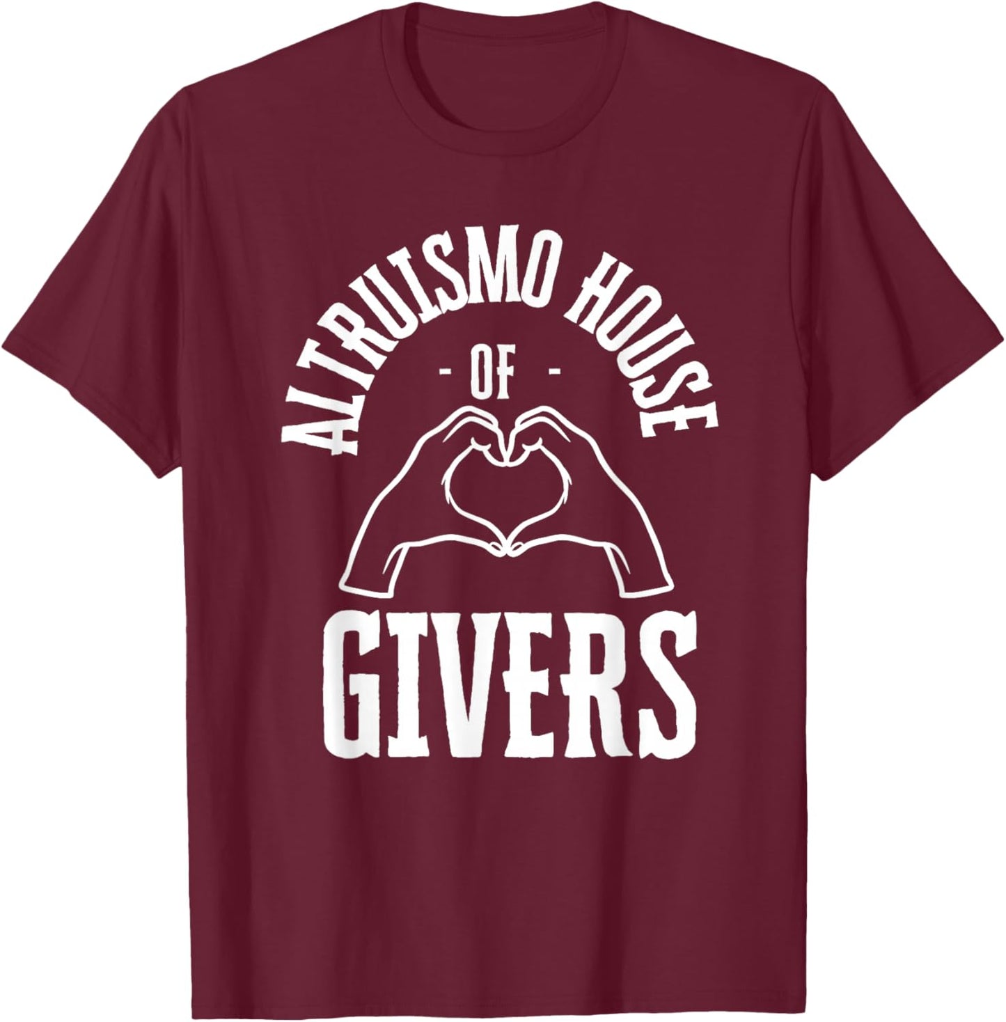 ALTRUISMO House of Givers, RCA Givers School Spirit, Black T-Shirt - T-Shirt | Maroon