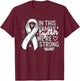 Lung Cancer Support White Family Lung Cancer Awareness T-Shirt - T-Shirt | Maroon