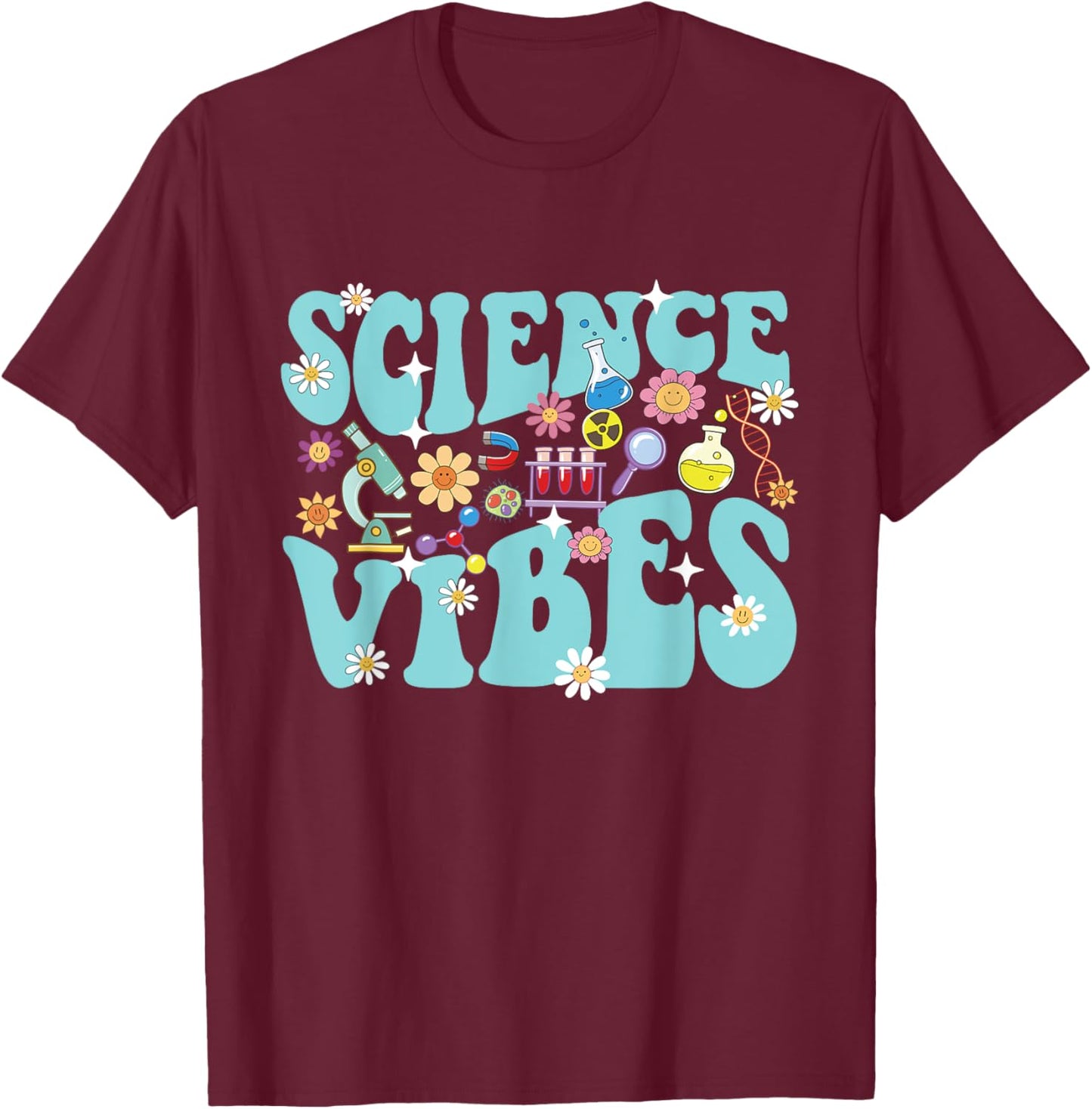 Science Vibes - Biology Lover Science Fan Biologist T-Shirt - T-Shirt | Maroon