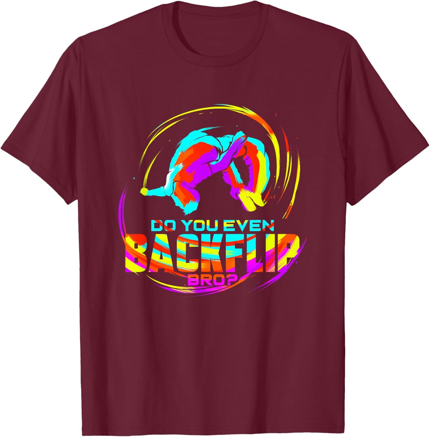 Parkour Runner Gift Traceur Reverse Salto Backflip T-Shirt - T-Shirt | Maroon