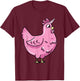 Funny Chicken Unicorn Illustration Farmer Poultry Love T-Shirt - T-Shirt | Maroon