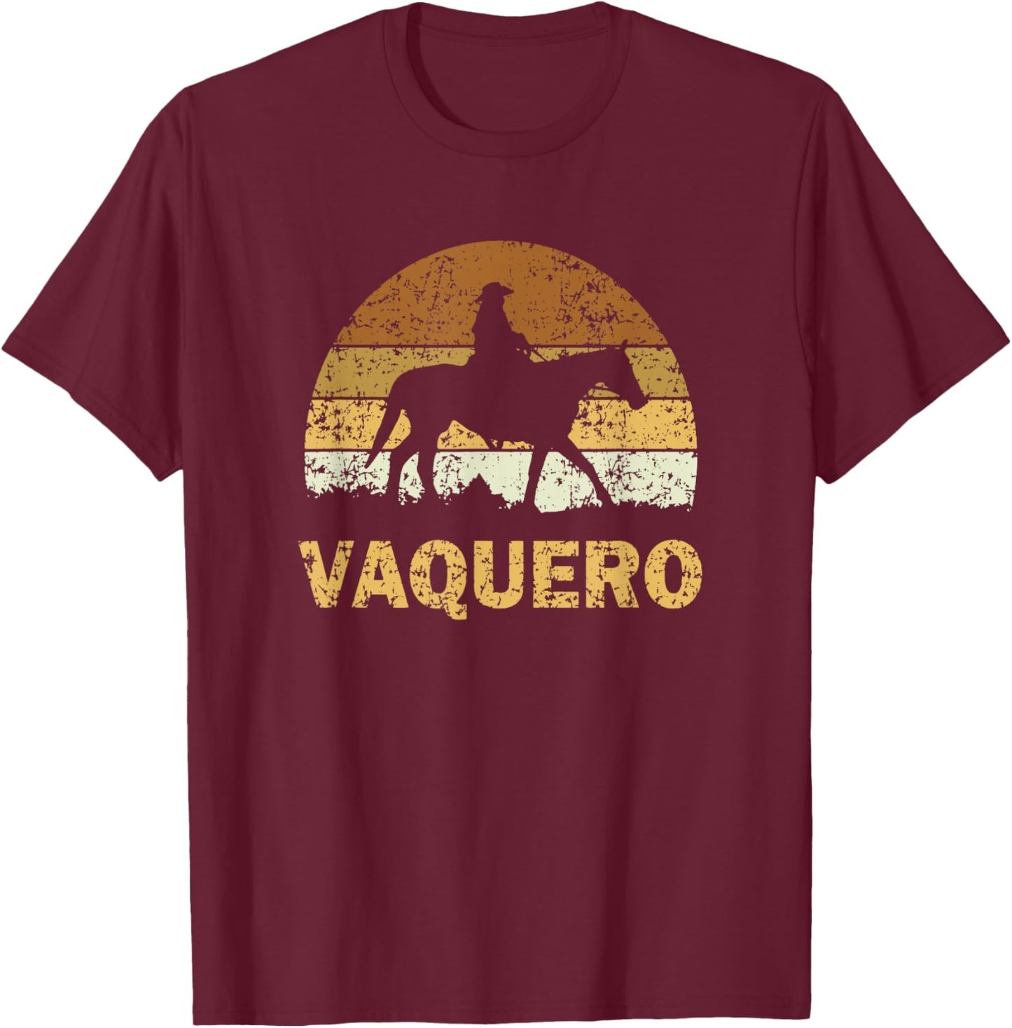 Vaquero Mexican Cowboy T-Shirt - T-Shirt | Maroon