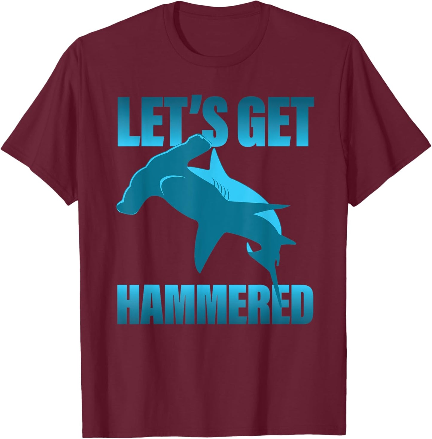 Funny Deep Sea Diving - Boat Dive Hammerhead Shark T-Shirt - T-Shirt | Maroon
