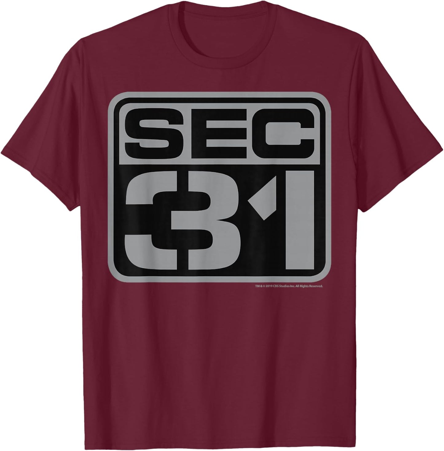 Star Trek Discovery Section 31 Badge T-Shirt - T-Shirt | Maroon