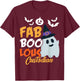 Faboolous Custodian Funny Scary Ghost Halloween Costume T-Shirt - T-Shirt | Maroon