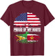 Guyana Suriname Mix Heritage Proud Roots Guyanese Surinamese T-Shirt - T-Shirt | Maroon