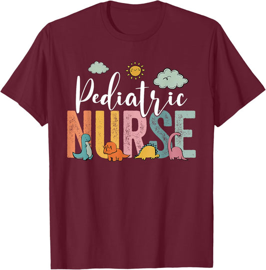 Pediatric Nurse PEDS Nursing School NICU Nurse RN Grad T-Shirt - T-Shirt | Maroon