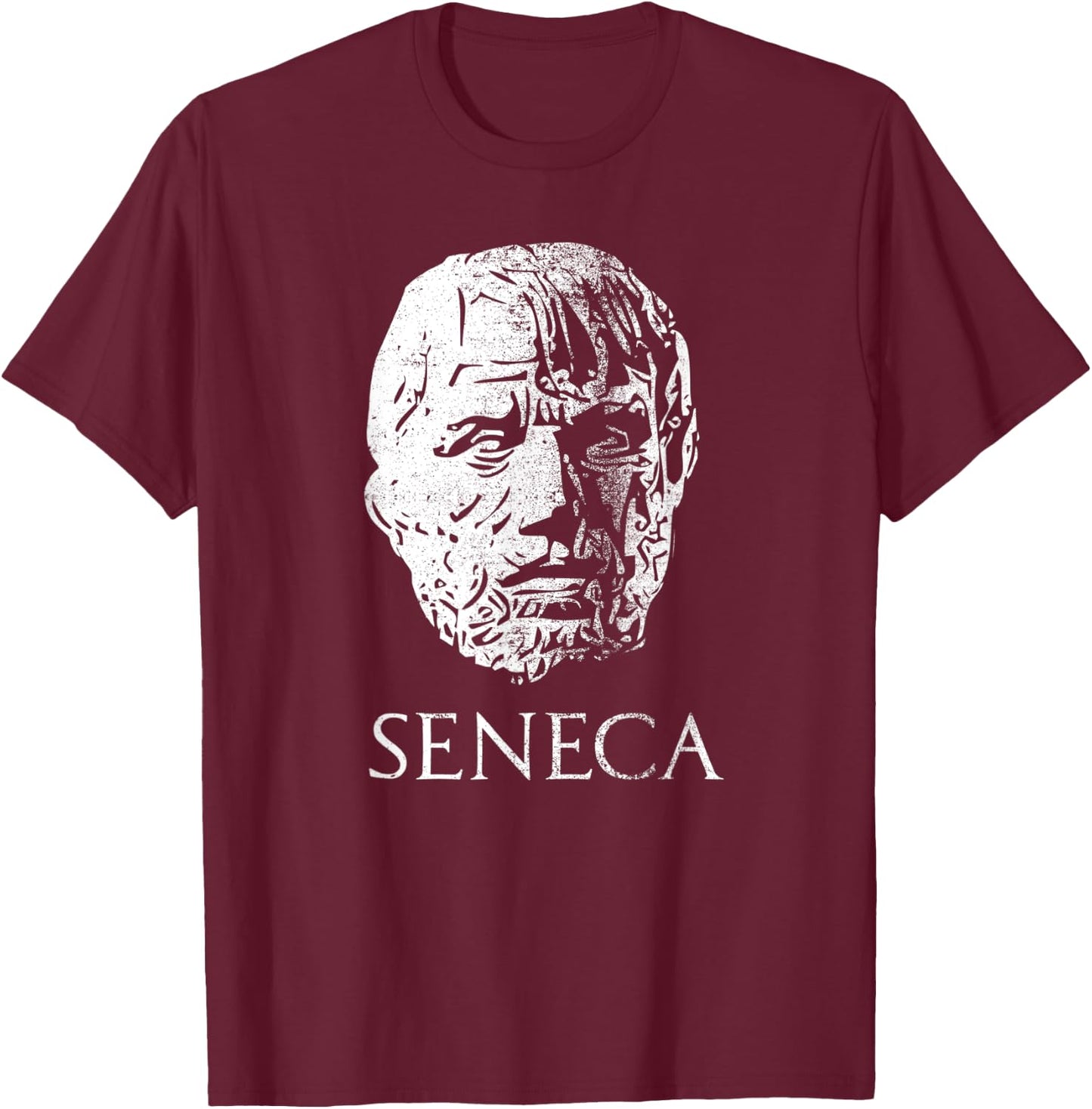 Stoicism Seneca The Younger Philosopher Stoic T-Shirt - T-Shirt | Maroon
