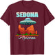 Mystical Sedona UFO in Sedona Arizona T-Shirt - T-Shirt | Maroon