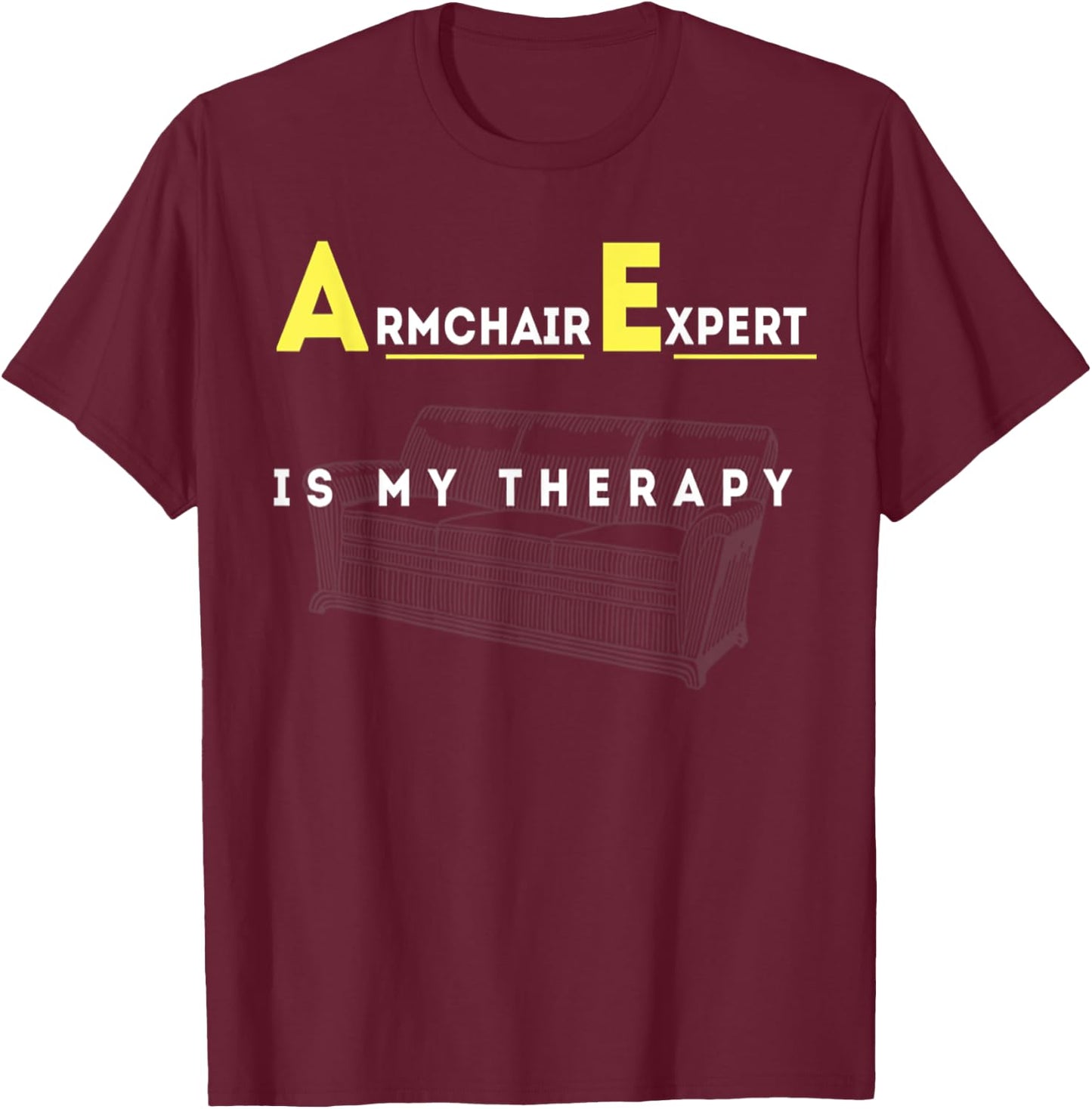 Alex Reid Designs Men's Black Cotton Blend Classic Fit Short Sleeve - Small - Spread Collar - Yoga - Therapeutic Theme T-Shirt - T-Shirt | Maroon