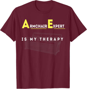 Alex Reid Designs Men's Black Cotton Blend Classic Fit Short Sleeve - Small - Spread Collar - Yoga - Therapeutic Theme T-Shirt - T-Shirt | Maroon