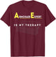 Alex Reid Designs Men's Black Cotton Blend Classic Fit Short Sleeve - Small - Spread Collar - Yoga - Therapeutic Theme T-Shirt - T-Shirt | Maroon