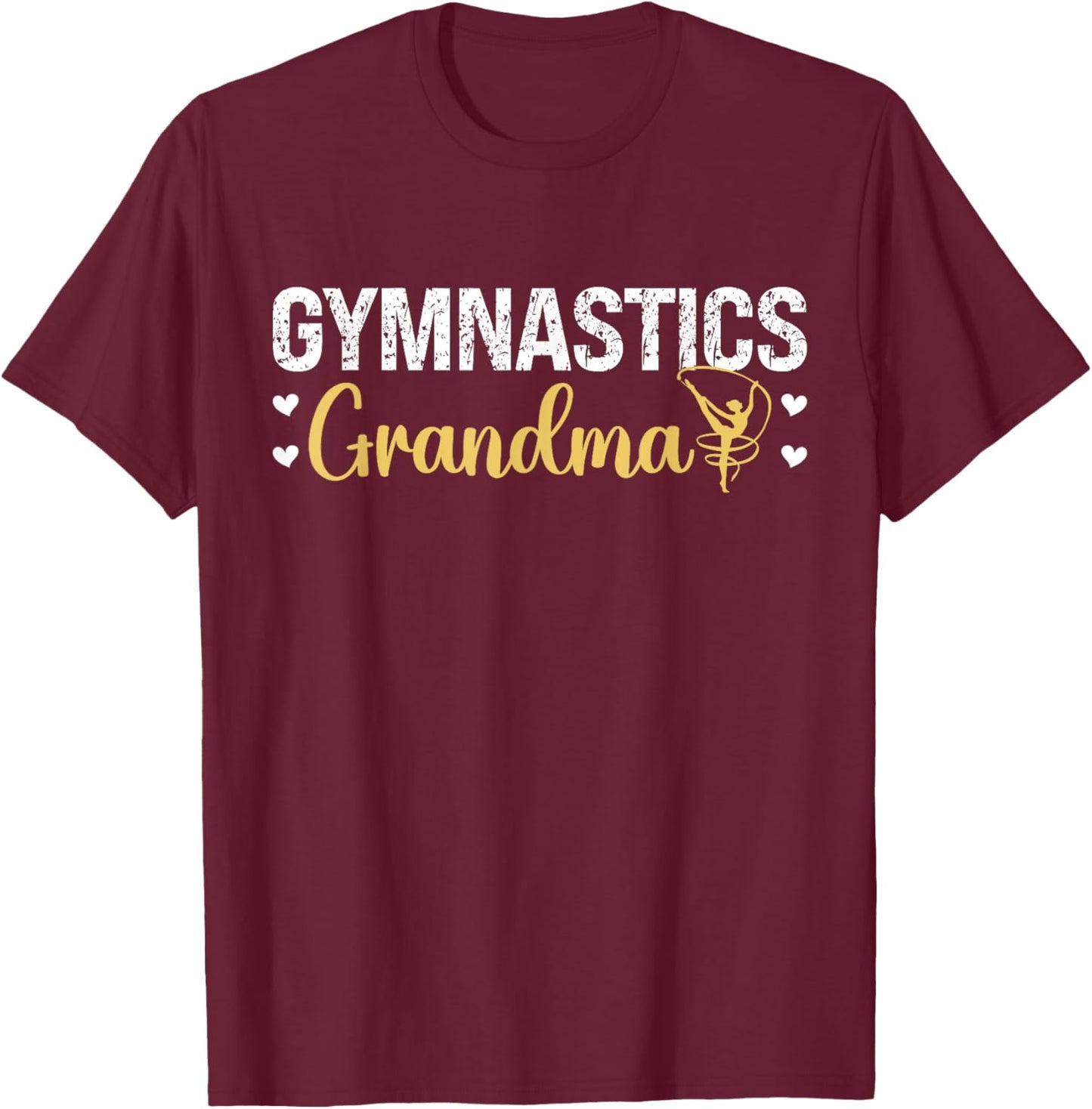 Gymnastics Grandma Of A Gymnast Grandmother T-Shirt - T-Shirt | Maroon