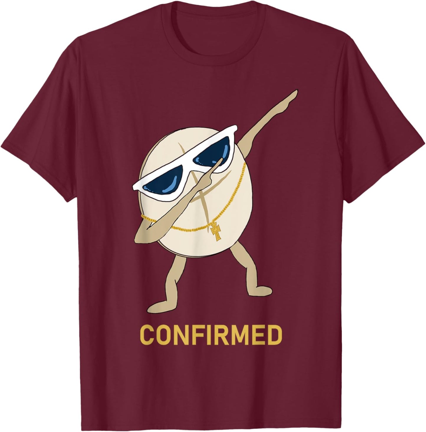Confirmation Christian Catholic Funny Dabbing Bread T-Shirt - T-Shirt | Maroon