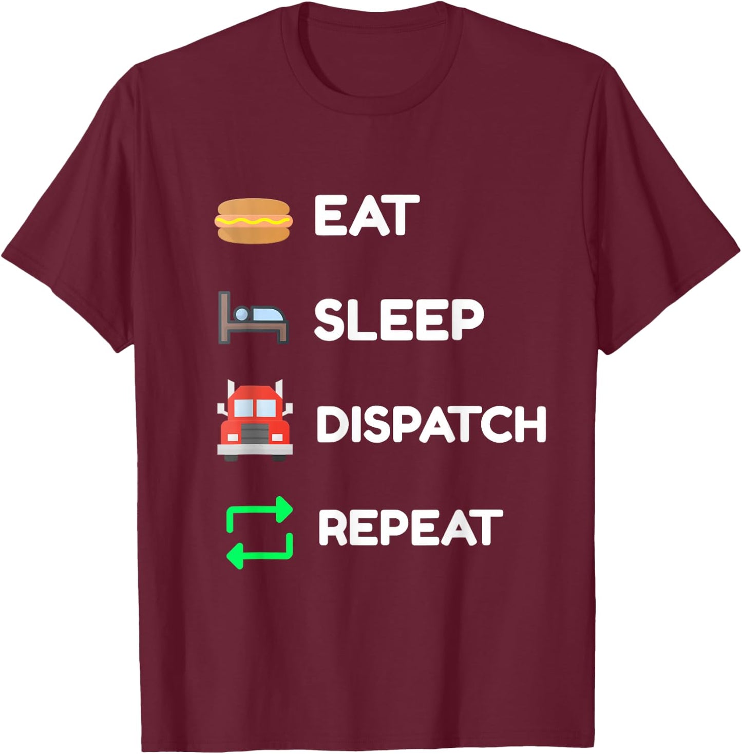 Truck Dispatcher Gift T-Shirt - T-Shirt | Maroon