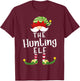 Hunting Elf Group Christmas Funny Pajama Party T-Shirt - T-Shirt | Maroon