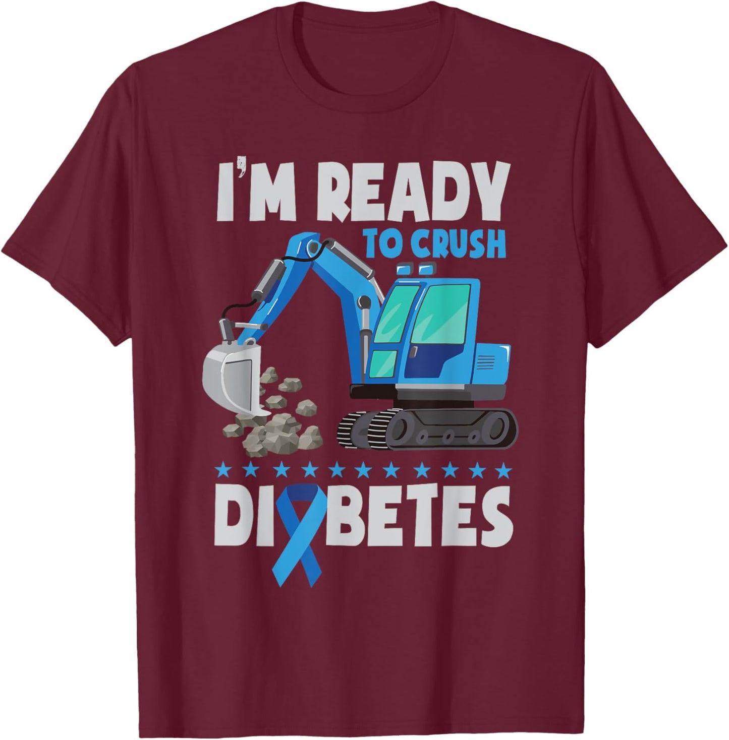 Diabetes Awareness Kids Diabetic Type 1 Diabetes T-Shirt - T-Shirt | Maroon