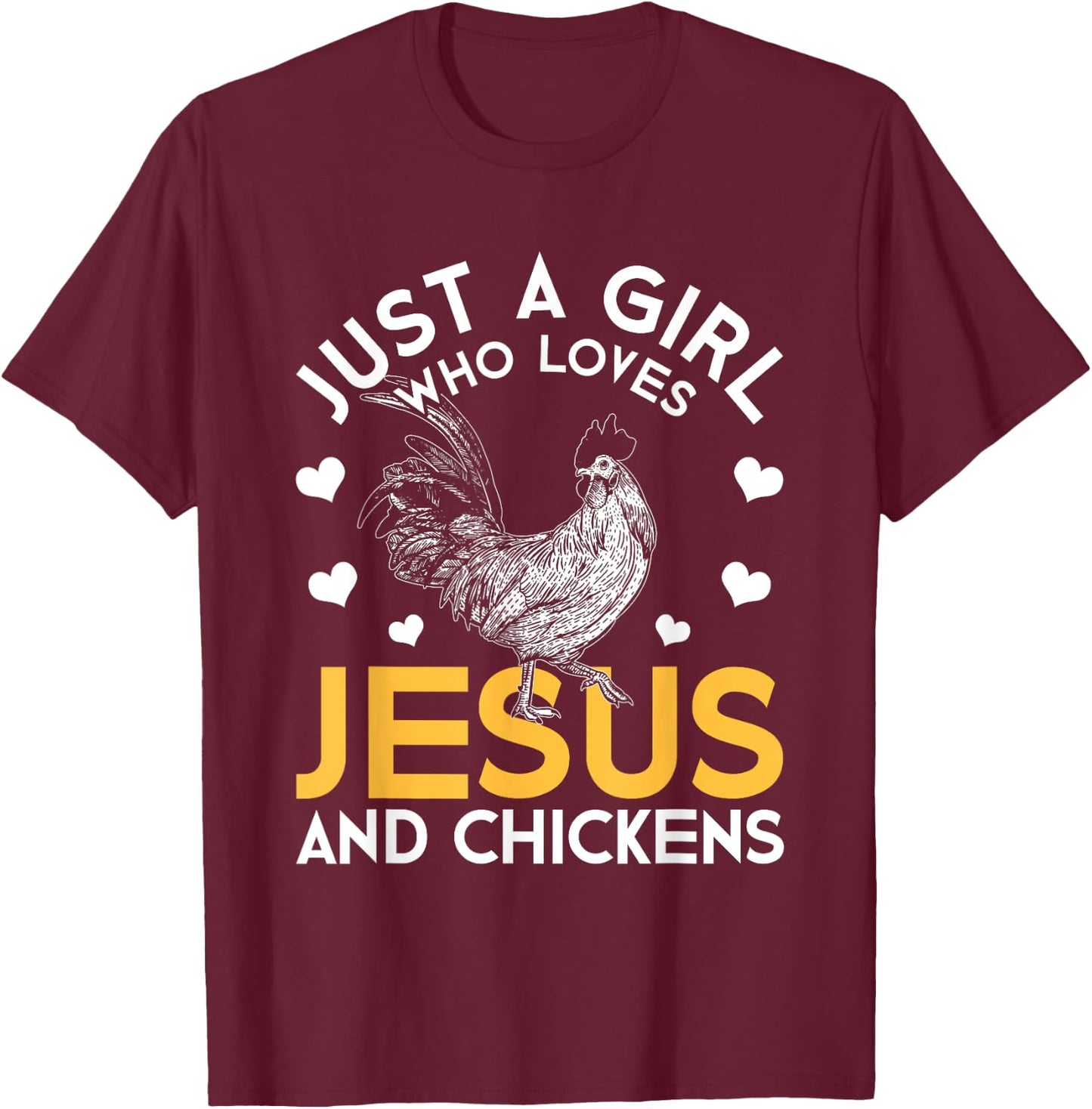 Christian Funny Religious Farmer Women Gift Jesus T-Shirt - T-Shirt | Maroon