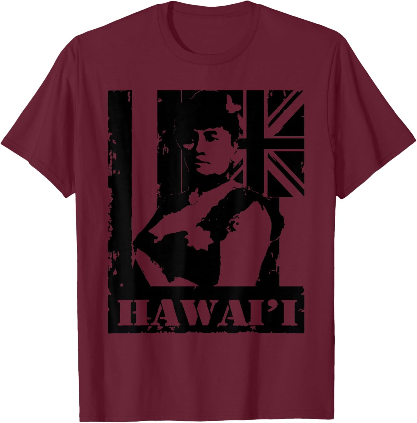 Hawai'i Queen Liliuokalani by Hawaii Nei All Day T-Shirt - T-Shirt | Maroon